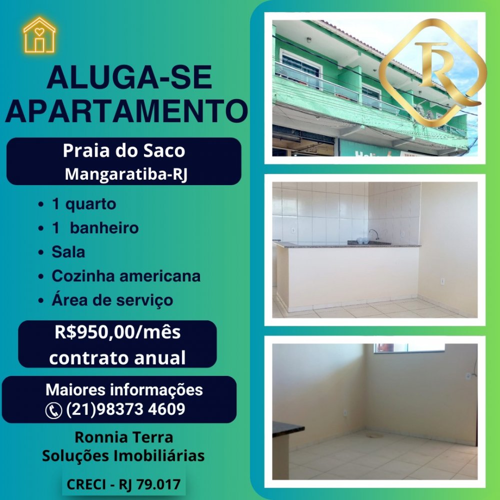Apartamento - Aluguel - Praia do Saco - Mangaratiba - RJ